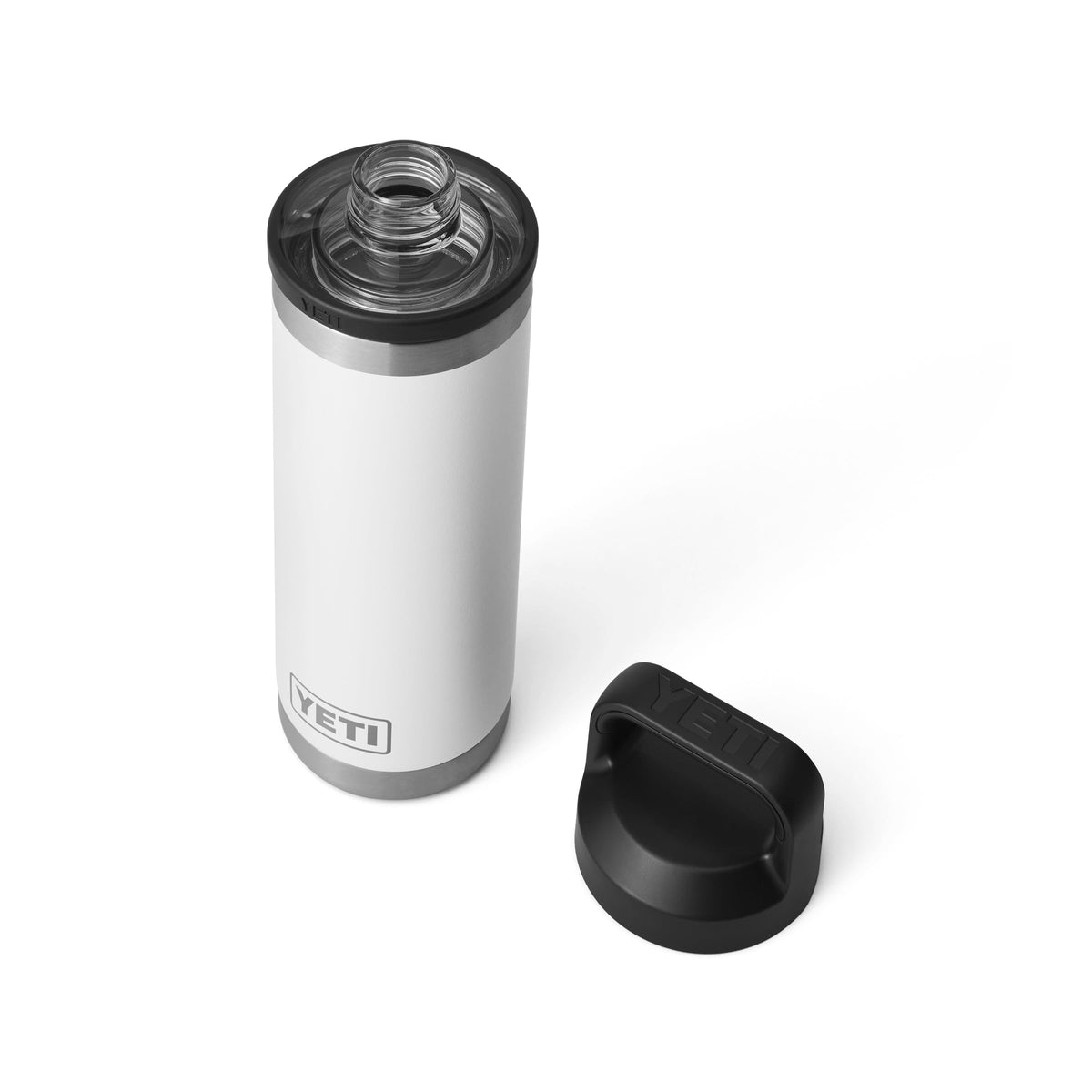 YETI Rambler 18 oz bottle in stainless steel construction for durability