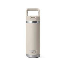 YETI Rambler 18 oz bottle in Cape Taupe with cap for reliable hydration.