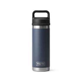 YETI Rambler 18 oz bottle with Chug Cap, ready for quick sips on the go.