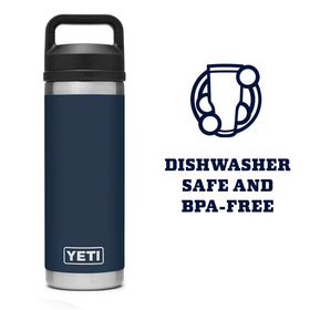 YETI Rambler 18 oz bottle with puncture-resistant stainless steel for rugged use.