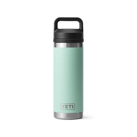 YETI Rambler 18 oz bottle with leakproof chug cap for quick sips on the go.