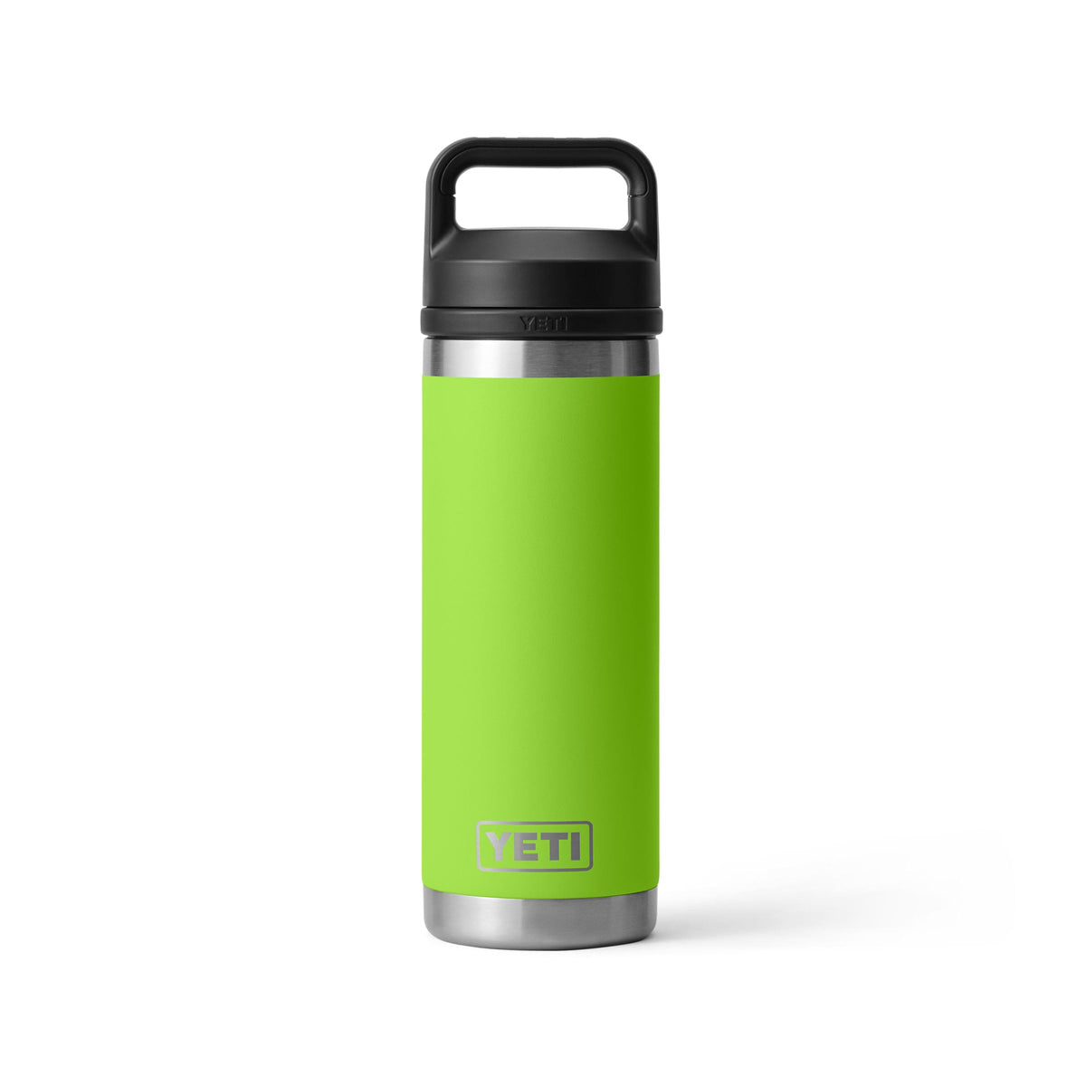 YETI Rambler 18 oz venom front view highlights rugged stainless steel durability.