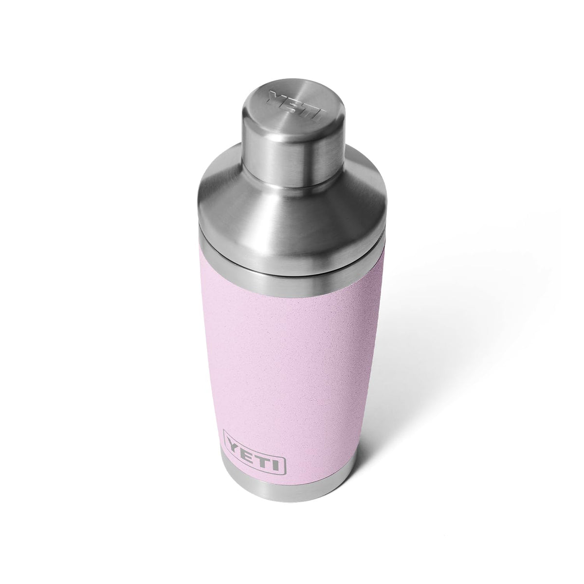 YETI Rambler 20-oz cocktail shaker in cherry blossom keeps drinks cold.
