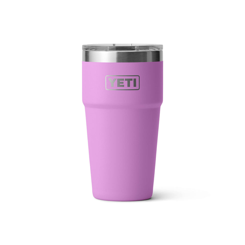 YETI Rambler 20 oz Desert Bloom finish showing rugged stainless steel.