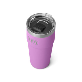 YETI Rambler 20 oz Desert Bloom stackable design saves space.