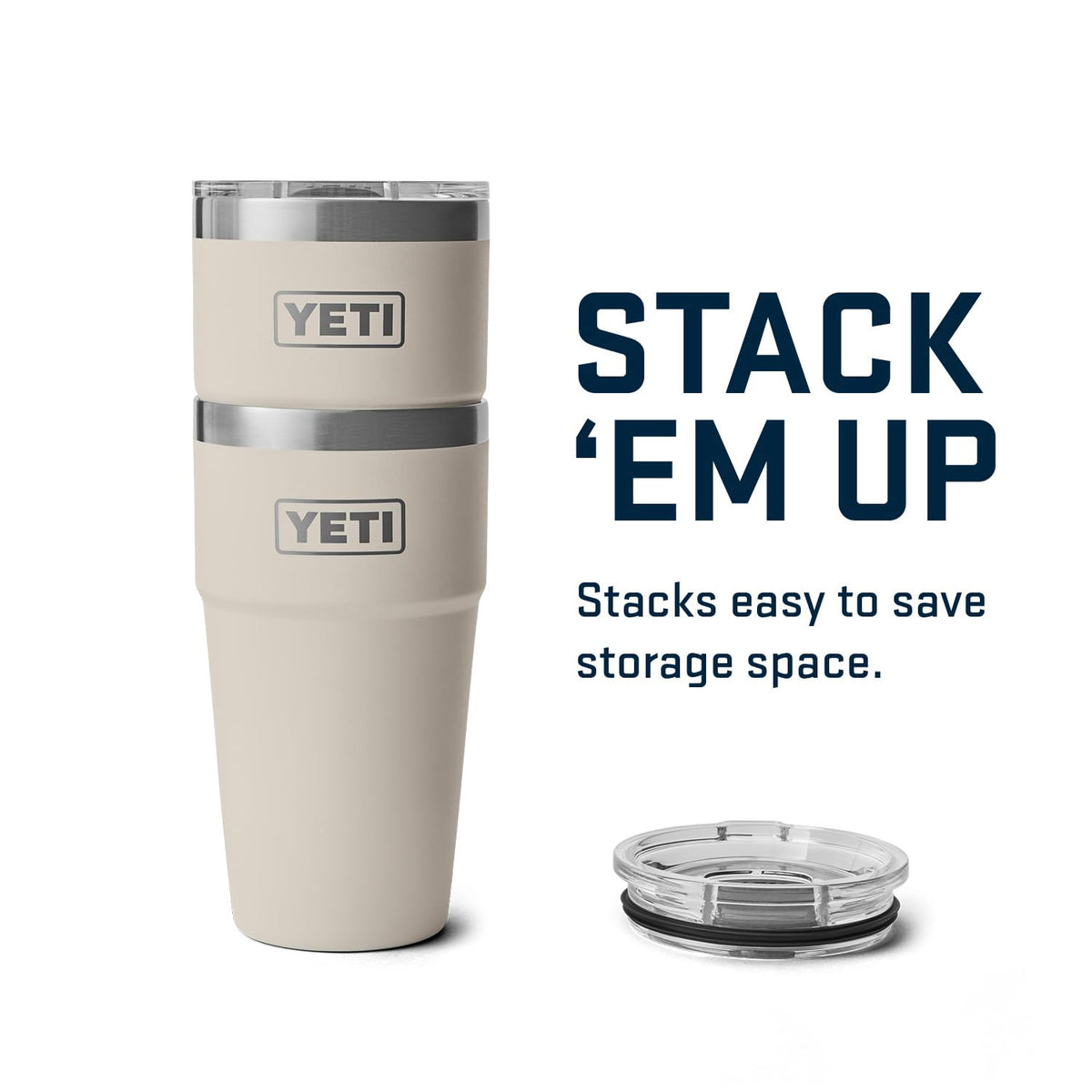 YETI Rambler 20 oz Cape Taupe beer on the go for gatherings.