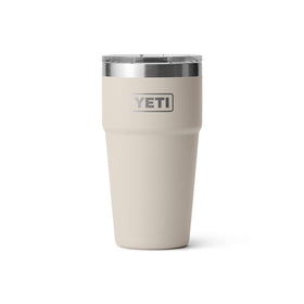 YETI Rambler 20 oz Cape Taupe front view shows rugged stainless steel with temperature retention.