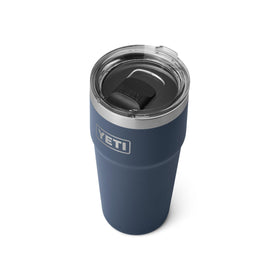 YETI Rambler 20 oz navy insulated exterior maintains temperature