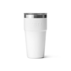 YETI Rambler 20 oz stackable design emphasizing space saving in kitchen.