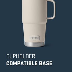 YETI Rambler 20 oz Cape Taupe 360-degree handle for easy grip