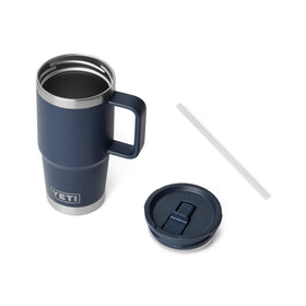 YETI Rambler 20 oz easy-grip handle for comfortable carrying.