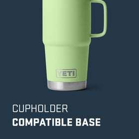 YETI Rambler Stronghold Lid locks in coffee with dual-slider magnets.