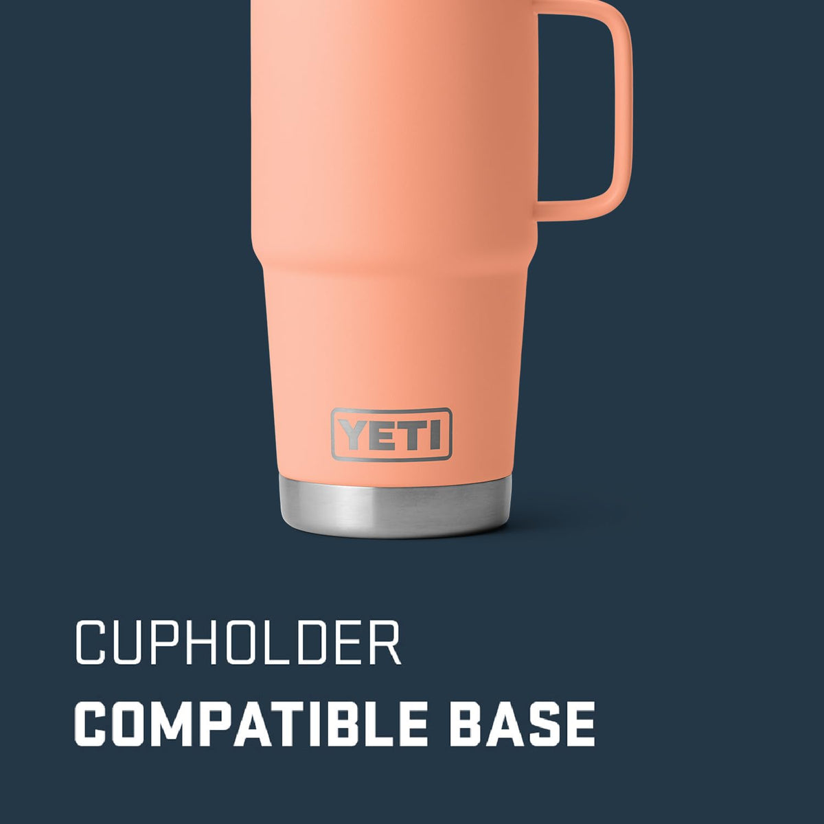 YETI Rambler 20 oz Travel Mug vacuum insulation cross-section keeps drinks at temp