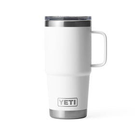YETI Rambler 20oz white travel mug with ample capacity for all-day caffeine on the go