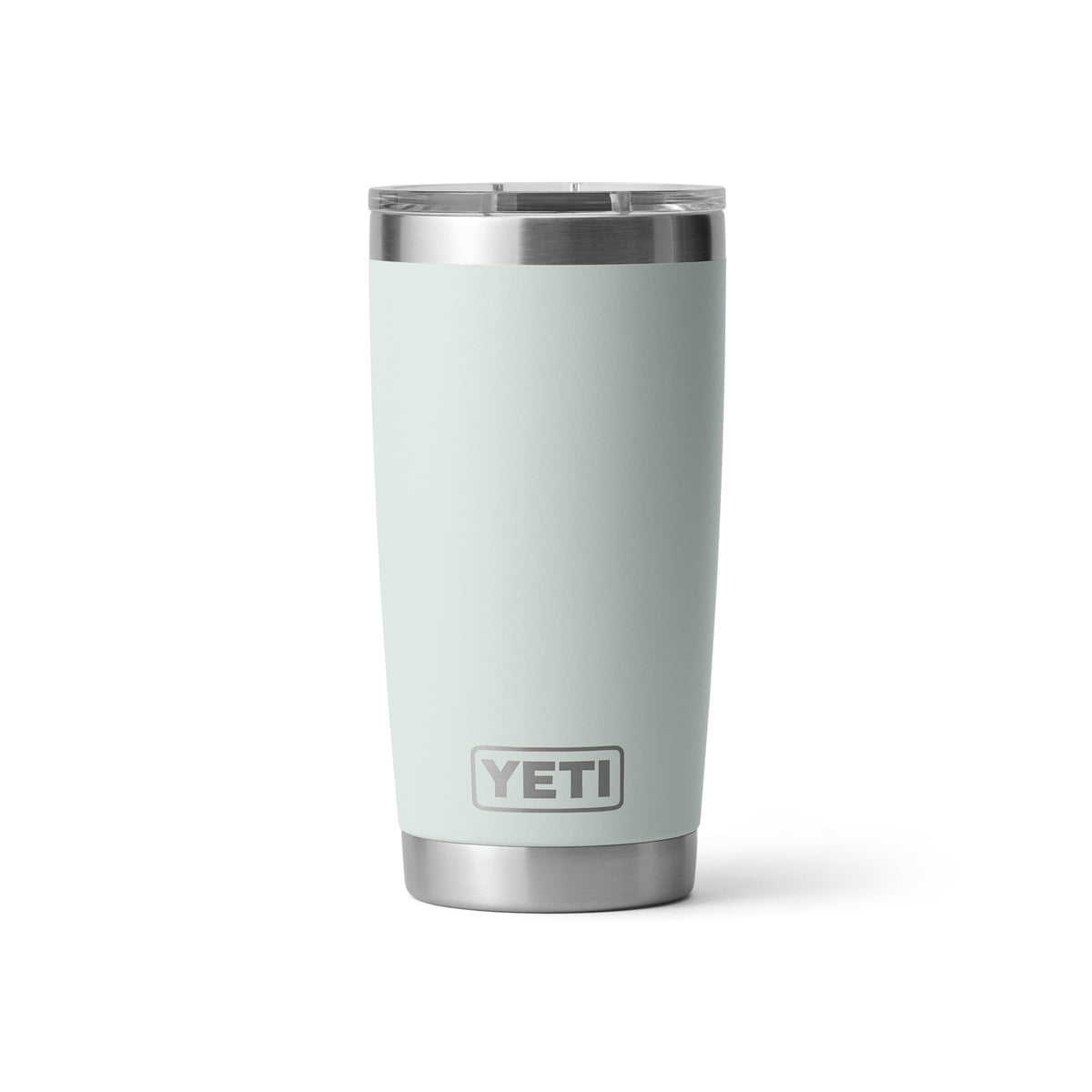 YETI Rambler 20oz front view shows durable stainless steel and Ridgeline finish for rugged daily use.