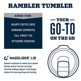YETI Rambler 20 oz with MagSlider Lid, close-up magnet seal for secure use