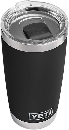 YETI Rambler 20 oz with no-sweat exterior to keep hands dry.
