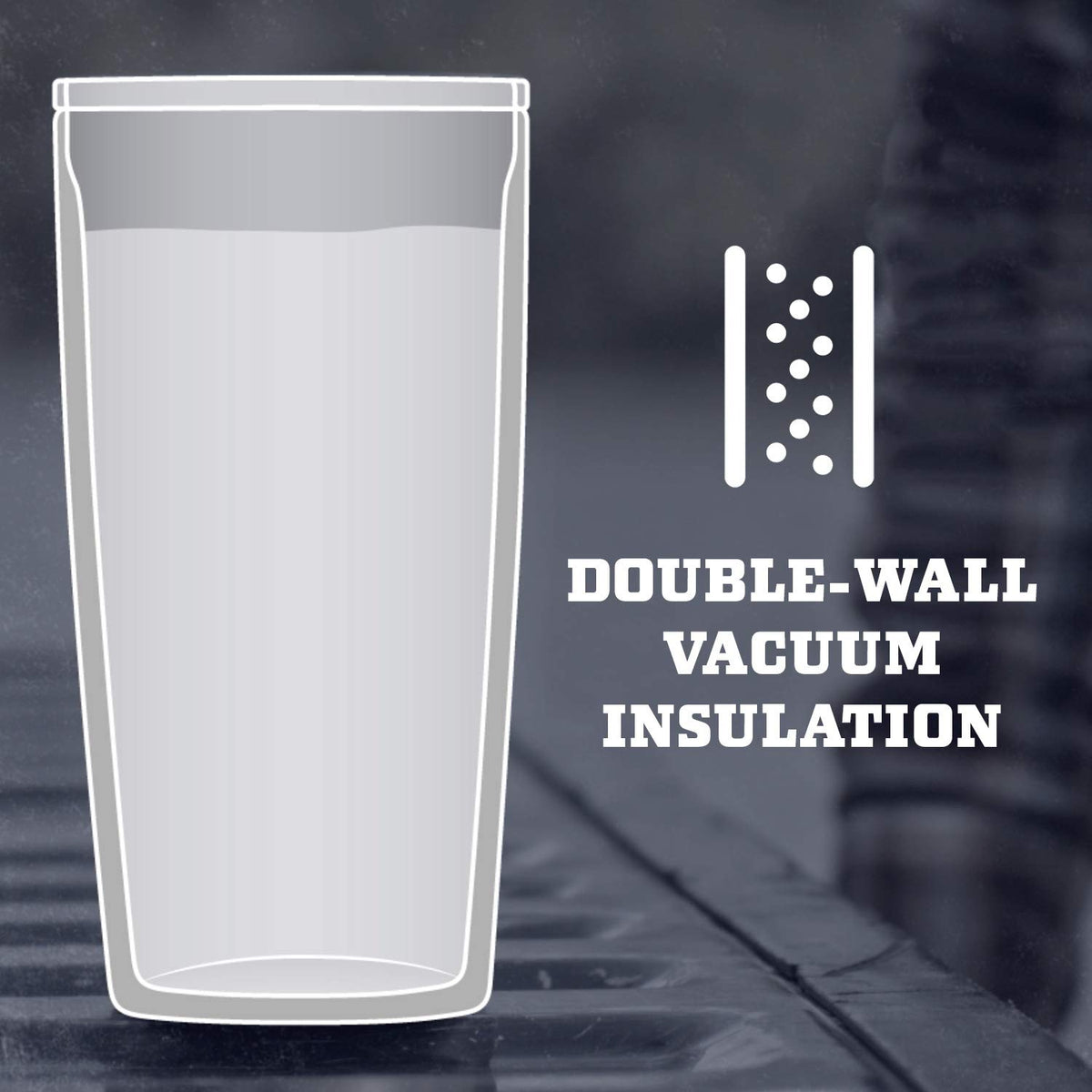 YETI Rambler 20 oz tumbler no-sweat design keeping hands dry.
