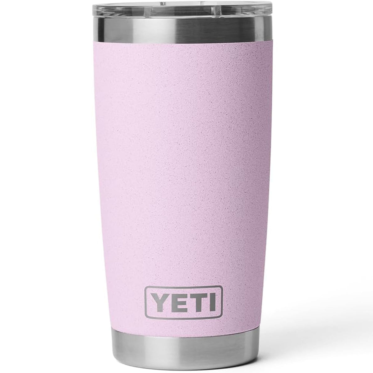The YETI Rambler 20oz tumbler in stainless steel preserves temperature and resists heat.