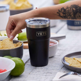 YETI Rambler 20 oz Venom dishwasher-safe stainless steel for quick cleanup