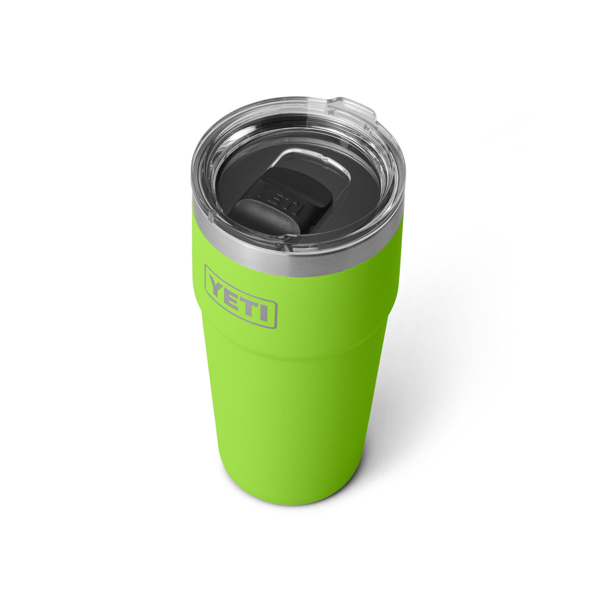 YETI Rambler 20 oz Venom MagSlider lid close-up for contained contents during transit