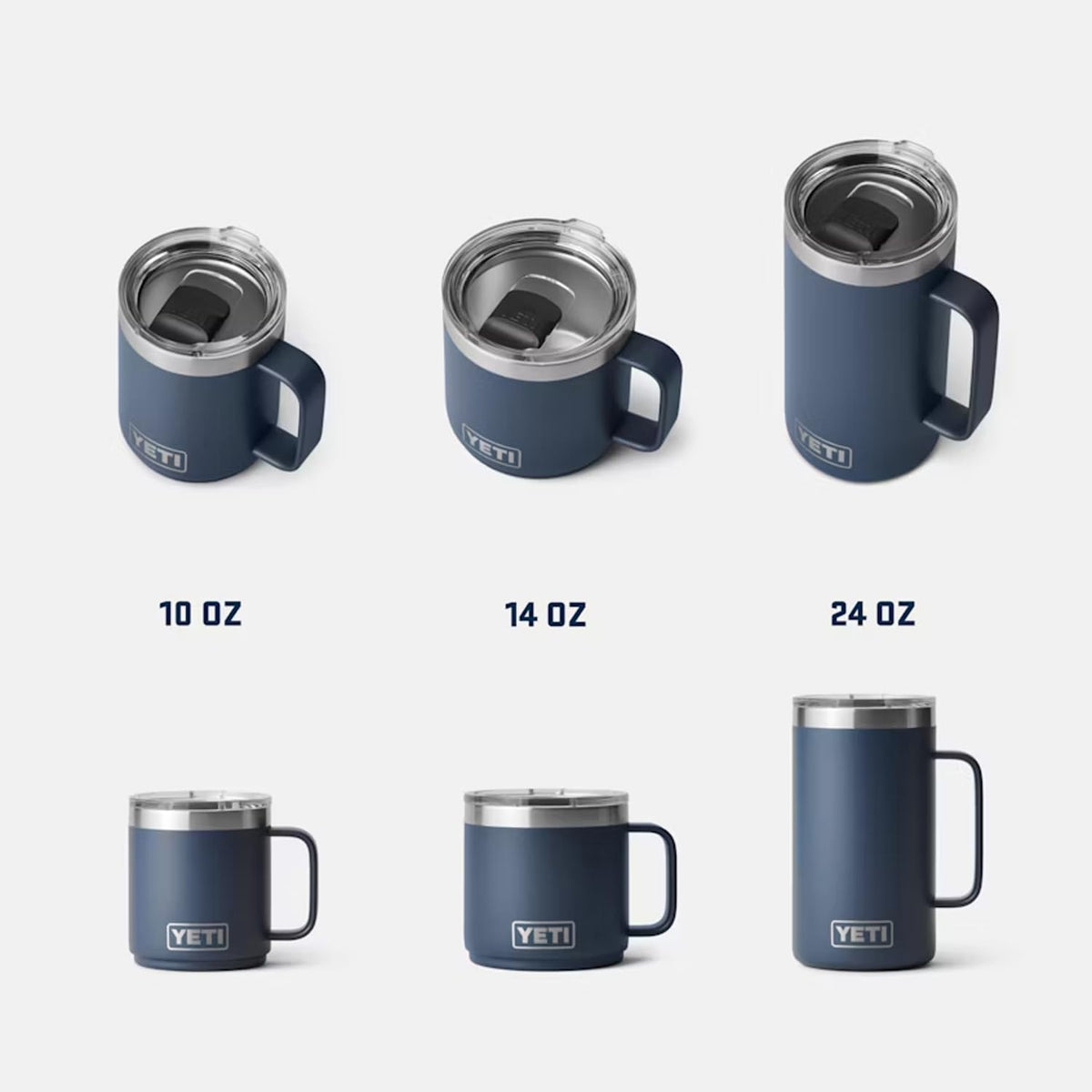 YETI Rambler 24 oz Mug with sturdy handle offering a comfortable grip.