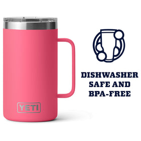 Dishwasher-safe YETI Rambler mug for easy cleanup after adventures
