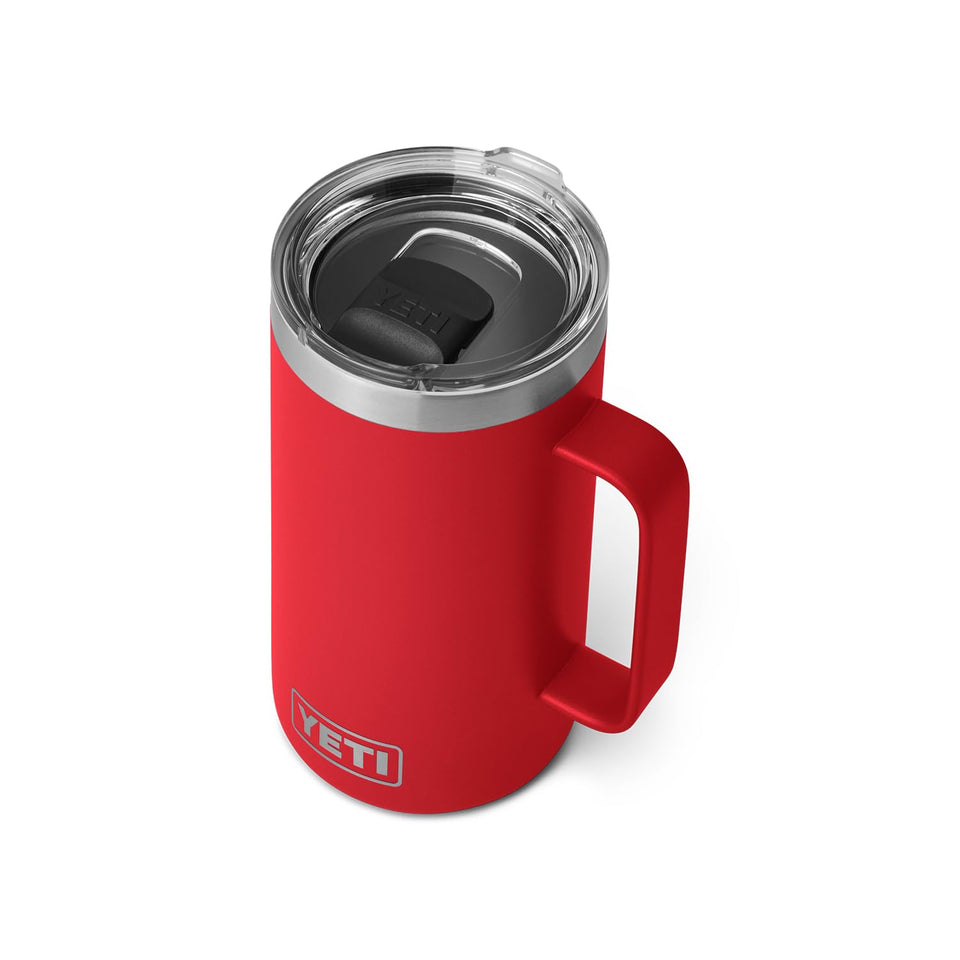 YETI Rambler 24 oz mug with MagSlider lid for secure, easy sipping.