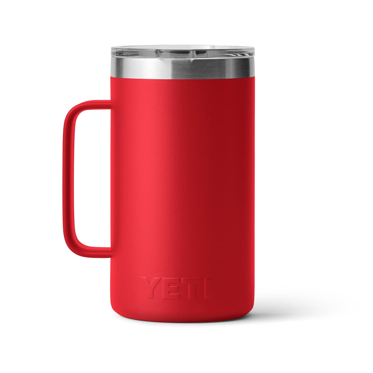 YETI Rambler 24 oz mug No Sweat design keeps hands dry during use.