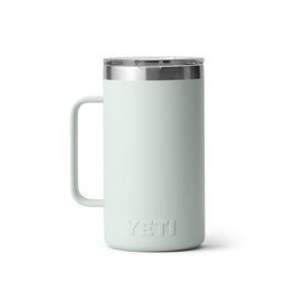 YETI Rambler 24 oz mug No Sweat exterior keeps hands dry.