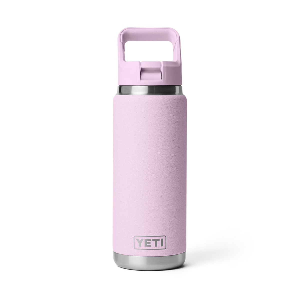 YETI Rambler 26 oz bottle shown in backpack for travel-friendly hydration.