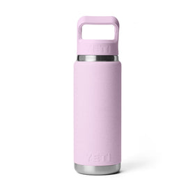 YETI Rambler 26 oz Cherry Blossom no-sweat exterior keeps hands dry.