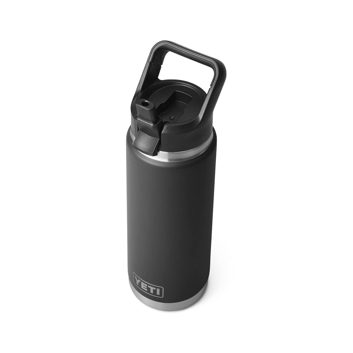 YETI Rambler 26 oz bottle with straw cap showing leakproof daily hydration.