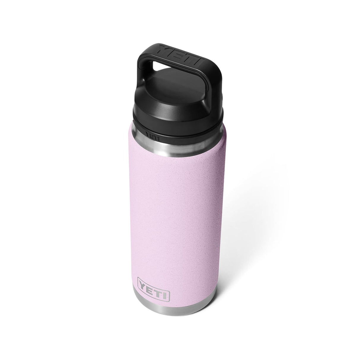 YETI Rambler 26 oz textured finish provides a secure grip.