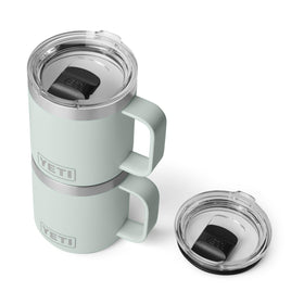 YETI Rambler 3.5 inch lip diameter and handle for comfortable grip.