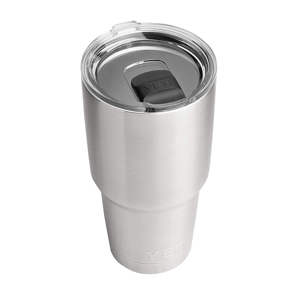 YETI Rambler 30 oz front view in stainless keeps drinks at temperature