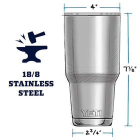 YETI Rambler 30 oz MagSlider lid close-up shows secure magnetic seal