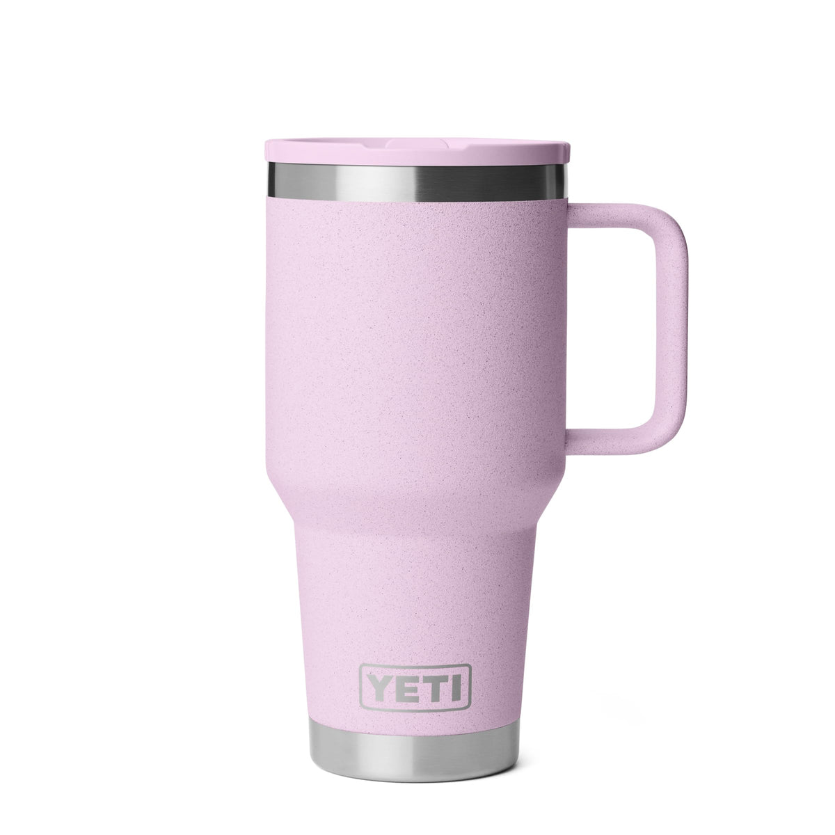 YETI Rambler 30 oz Travel Mug in Cherry Blossom keeps beverages hot on weekday commutes.