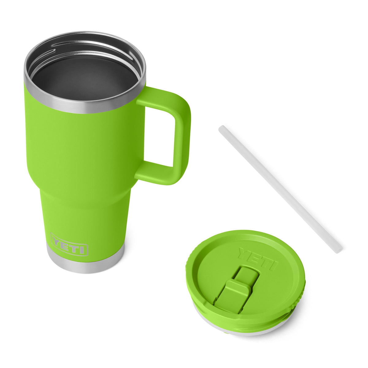 YETI Rambler Venom color showcases easy-grip handle for comfortable carrying.