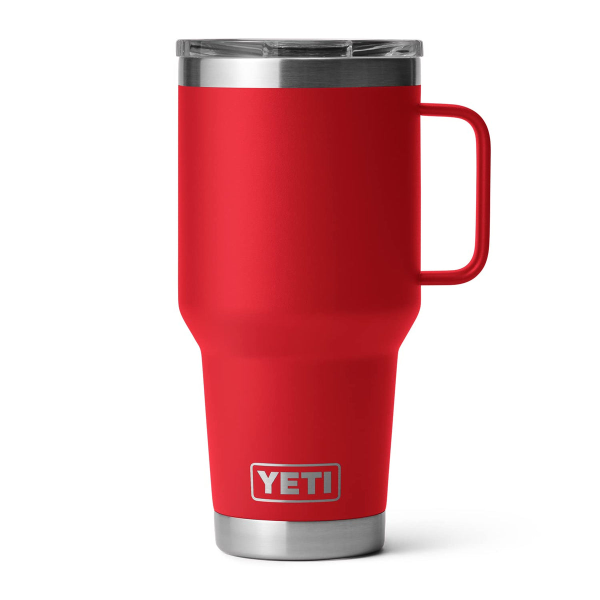YETI Rambler 30 oz Travel Mug in office setup highlights easy cleaning.