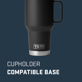 YETI Rambler stronghold lid in action prevents spills during commutes