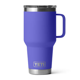 YETI Rambler 30oz Ultramarine Violet front view shows rugged stainless steel build.