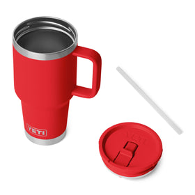 YETI Rambler 30 oz travel mug with vacuum insulation keeps drinks cold for hours
