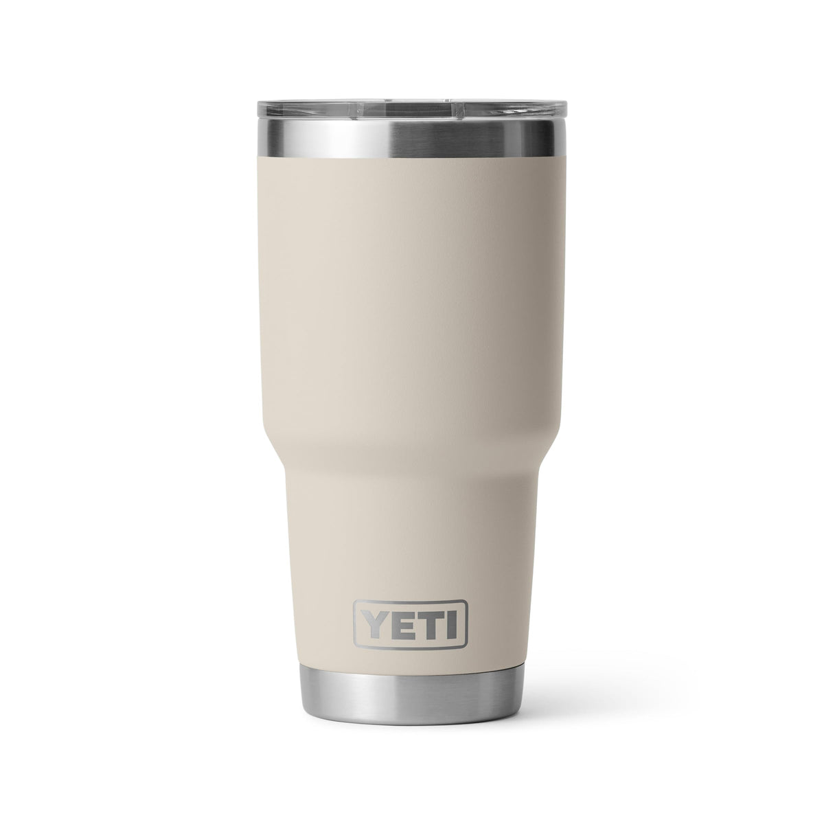 YETI Rambler 30 oz in Cape Taupe front view keeps hot coffee on the go.