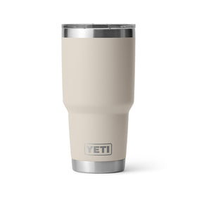 YETI Rambler 30 oz in Cape Taupe front view keeps hot coffee on the go.