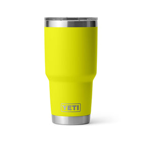 YETI Rambler 30 oz Firefly Yellow tumbler, bold color for everyday hydration.