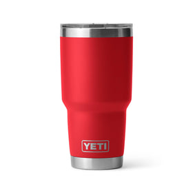 YETI Rambler 30 oz tumbler in Rescue Red with MagSlider lid keeps drinks at temperature.