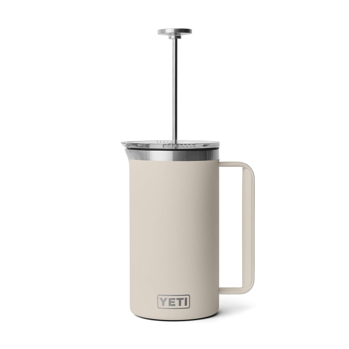 YETI Rambler 34 oz French Press with double-wall insulation stays hot.