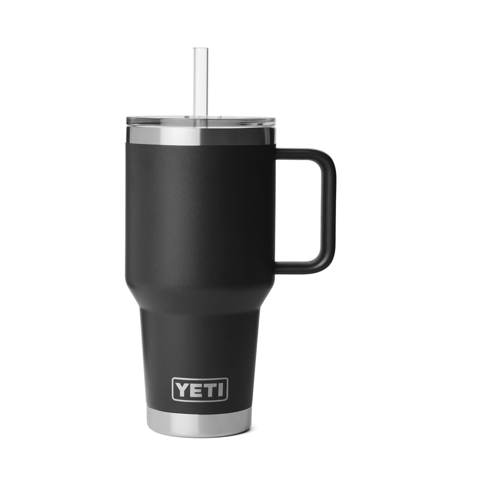 YETI Rambler 35 oz Straw Mug 2.0 cupholder-ready for easy commuting.