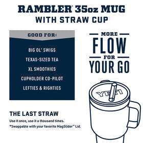 YETI Rambler 35 oz no-sweat tumbler keeps hands dry during hot outings